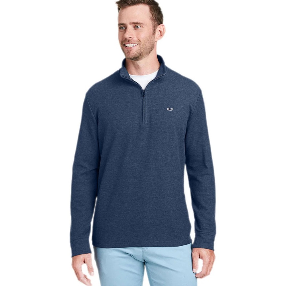 Vineyard Vines Performance Men’s Quarter Zip Navy Cotton Golf XL